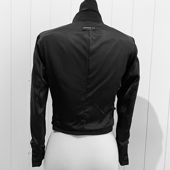 Generation Love Olivia double breasted crop blazer size 3 black - Picture 12 of 15